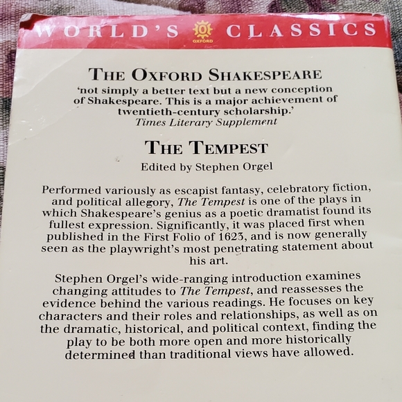 📖 6/$30 EUC  The Tempest - Picture 2 of 4
